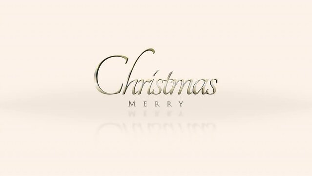 Elegance and festive style Merry Christmas text set against a sophisticated white gradient background, this motion promo is an ideal for any winter holiday or seasonal marketing campaign
