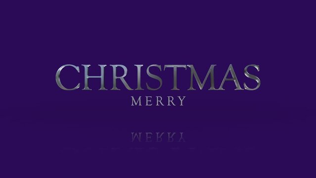 Elegance and festive style Merry Christmas text set against a sophisticated purple gradient background, this motion promo is an ideal for any winter holiday or seasonal marketing campaign