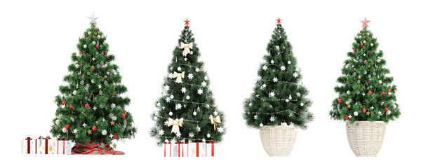 christmas tree isolated on white