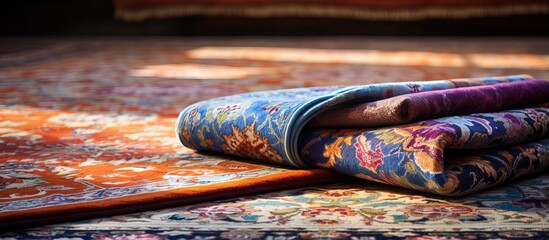 Handmade wool and silk carpet