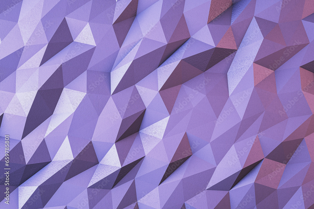 Poster creative purple geometric background. landing page concept. 3d rendering.