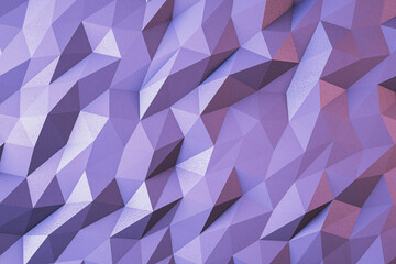 Creative purple geometric background. Landing page concept. 3D Rendering.