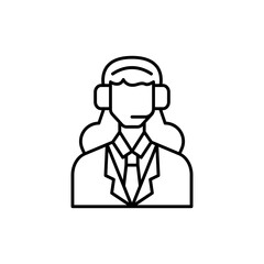 Fototapeta na wymiar Admin diversity people icon with black outline style. business, admin, office, work, employee, professional, technology. Vector Illustration