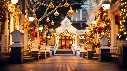 Beautiful decorations, in the heart of Thailand's capital, at Christmas.
