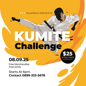 kumite challenge flyer design template