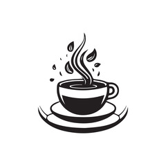 Simple coffee logo design vector