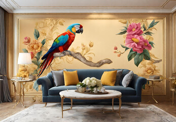Bird Photo Wallpaper, 
Avian Wall Art, 
Feathered Friends Decor, 
Nature-Inspired Wallpaper, 
Birds in Flight Wallpaper