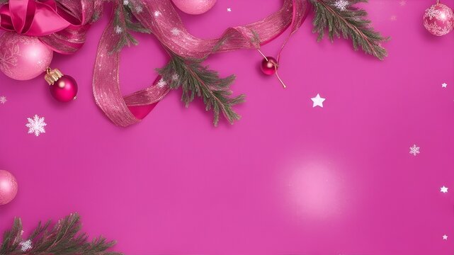 Christmas Fuchsia Color Background With Copy Space. Beautiful Christmas Background Images. Winter Christmas Background. Merry Christmas Images. Christmas Background Images Free Download