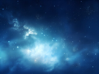 Fototapeta premium Illustration with blue space stars background