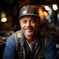 Foto de un trabajdor de la cantera antes de entrar a trabajar, Generative AI