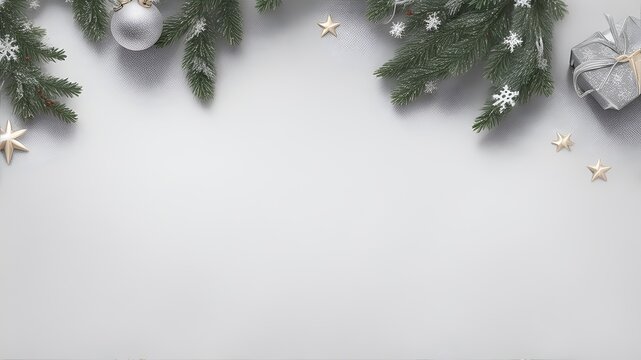 Christmas Gray And White Background With Copy Space. Beautiful Christmas Background Wallpaper. Winter Christmas Background. Merry Christmas Images. Christmas Background Images Free Download