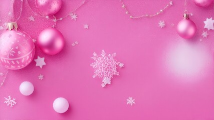 Pink Color Christmas Background With Copy Space. Beautiful Christmas Background Wallpaper. Winter Christmas Background. Merry Christmas Images. Christmas Background Images Free Download