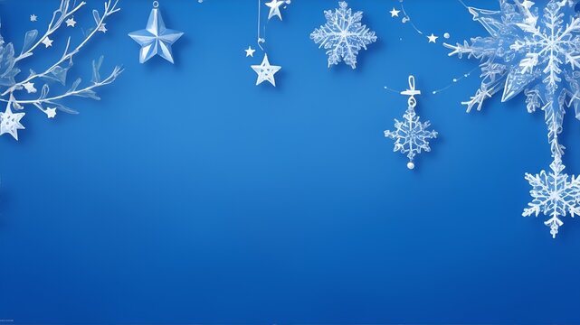 Blue Color Christmas Background With Copy Space. Beautiful Christmas Background. Winter Christmas Background. Merry Christmas Images. Christmas Background Images Free Download