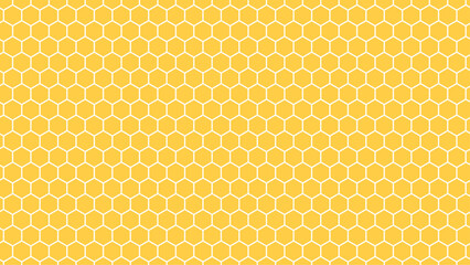 Bee hive, abstract yellow honeycombs on background. Seamless Honeycomb background texture. Vector illustration.