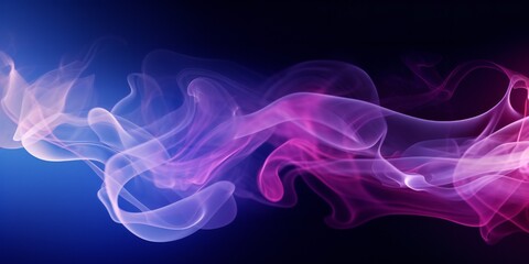 Obraz premium Cloudy smoke closeup, evaporates from bottle neck, blue purple and pink colors Generative AI