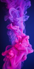 Cloudy smoke closeup, evaporates from bottle neck, blue purple and pink colors Generative AI