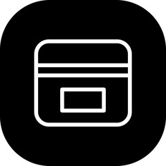 Obraz premium Face cream skincare and beauty care icon with black filled line outline style. skin, face, care, cream, beauty, cosmetic, facial. Vector Illustration