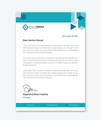 Modern business and corporate letterhead template