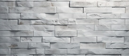 Fototapeta premium High resolution wallpaper or background featuring white and grey tile wall or brick texture