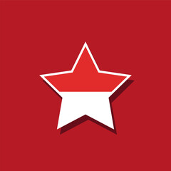 Obraz premium Flat vector star shaped Asia flag official proportions. Vector eps 10