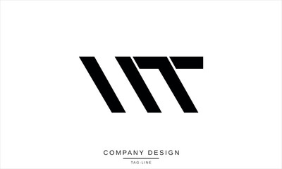 MT, TM, Abstract Letters Logo Monogram - obrazy, fototapety, plakaty