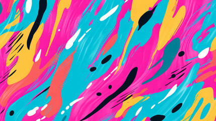 Fototapeta na wymiar Colorful abstract art doodle shape seamless pattern. Creative shapes background.