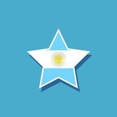 Flat vector star shaped South America flag official proportions. Vector eps 10