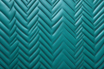 Turquoise Leather Texture with Arrow-Shaped Stitching