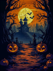Halloween pumpkin background