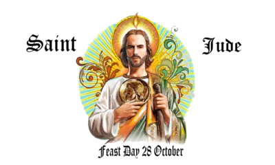 Foto op Plexiglas Saint Jude Thaddeus Feast day vector designs for t-shirts, banner, posters, greetings, cards, templates.. © Neelima