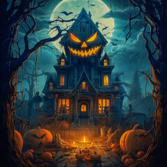 Halloween pumpkin background