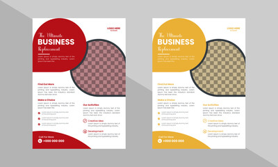 Creative Modern Business Multipurpose Brochure Template Design, VectorTemplate Design In A4 Size, Company Flyer Design.	
