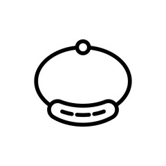 Bracelet jewelry icon with black outline style. jewelry, diamond, gem, gift, design, pendant, luxury. Vector Illustration