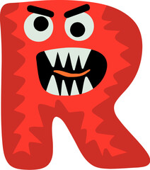 Monster Font Letter R
