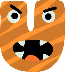 Monster Font Letter U