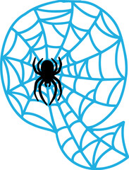 Cob Web Letter Q