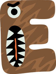 Monster Font Letter E