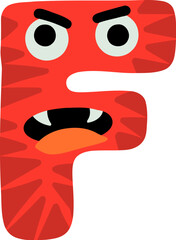 Monster Font Letter F