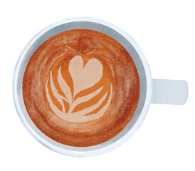 cup of coffee hot warm drink pumpkin spice latte fall winter illustration 