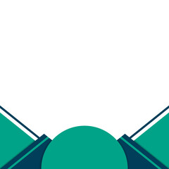 Modern Geometric Footer With Shadow