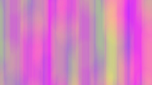 Pastel neon rainbow gradient striped background. Light green, yellow, orange, peach pink, magenta, purple parallel vertical stripes are sliding to the right. Multicolor backdrop for cover, web banner