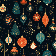 Christmas Seamless Pattern, Infinite Digital Paper, Generative AI