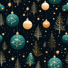 Christmas Seamless Pattern, Infinite Digital Paper, Generative AI