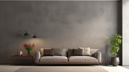 Empty living room and wall texture background