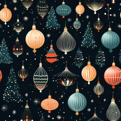 Christmas Seamless Pattern, Infinite Digital Paper, Generative AI