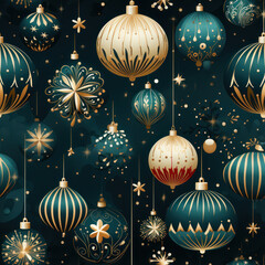 Christmas Seamless Pattern, Infinite Digital Paper, Generative AI