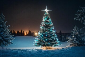 christmas Tree in night