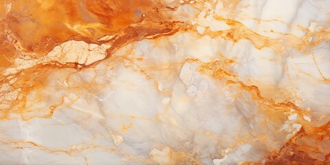 Fototapeta premium Abstract white orange marble marbled stone wall texture luxury background banner pattern