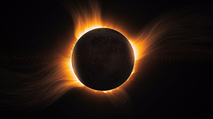 solar eclipse on white background - obrazy, fototapety, plakaty