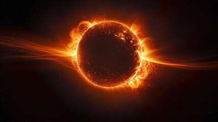 solar eclipse on white background - obrazy, fototapety, plakaty